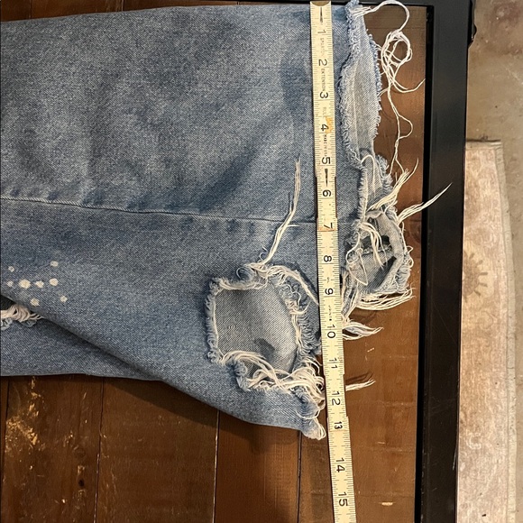 Heavily Distressed Wide Leg Jeans - Picture 8 of 8